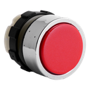 Drukknop rood  B&J met gechroomde ring