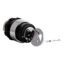 Bouton tournant à clé B&J I-0-II, bague chrome