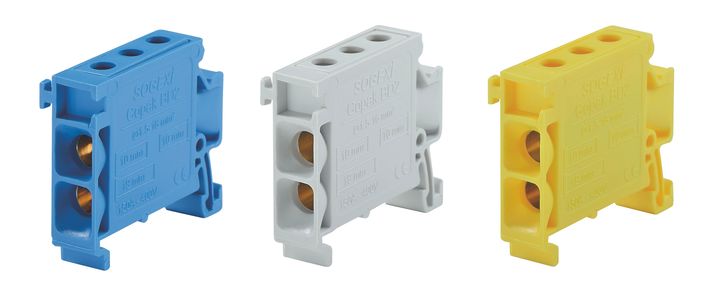 Verdeelklem BD2 16mm² (3 aansluitingen), geel