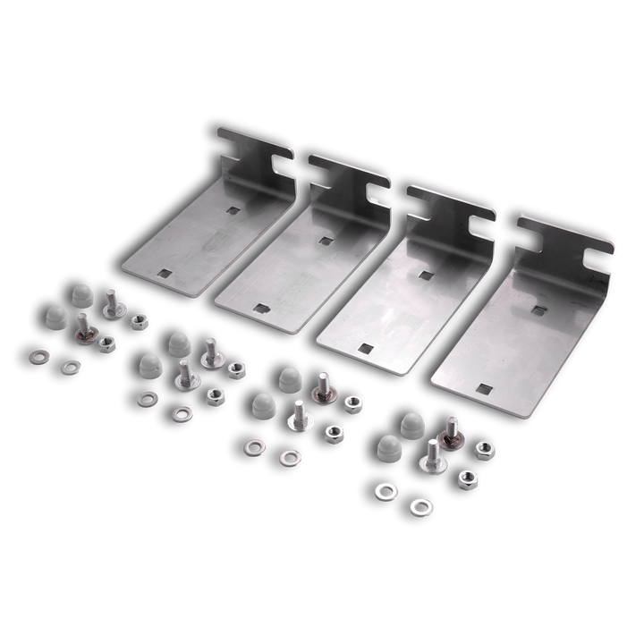 Set de 4 équerres fixation murale pour armoires UCH/FCH + 8 vis + 8 capuchons