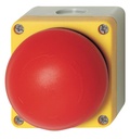 Gehäusedose 1 Schlagtaster Ø70mm,  1S.+1Ö. Rot