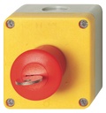 Boîtier arrêt d'urgence ø40mm , 1NO+1nf, avec 2 clés r455