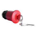 EMERGENCY-STOP push-pull-butt. Ø 40mm red, with 2 keys