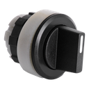 Bouton rotatif noir avec bague noire