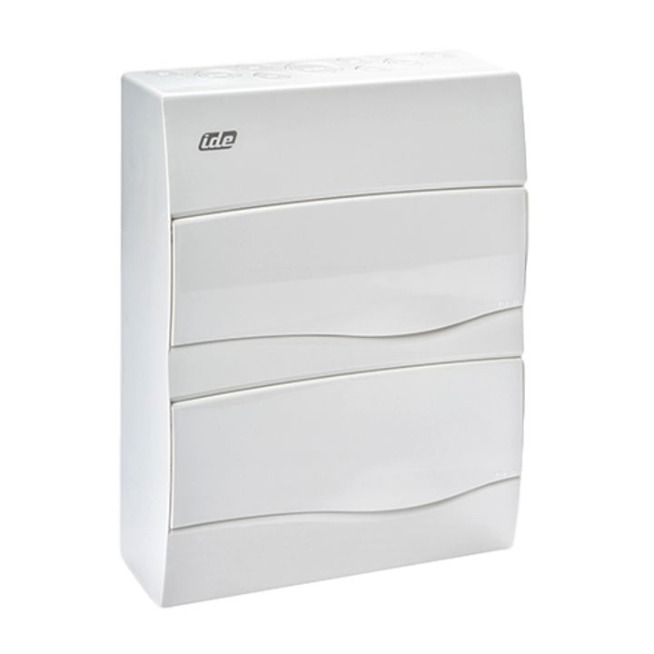 Opbouw. kast IP40 Combi volle deur 4 mod. + borniers