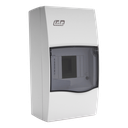 Opbouw. kast IP40 Combi transp. deur 4 mod. + borniers