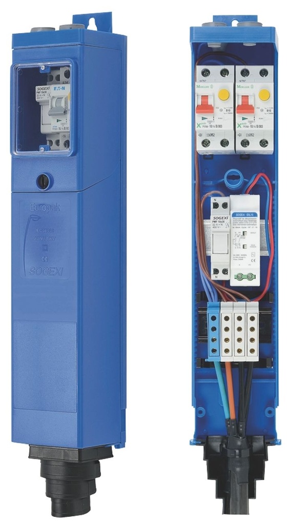 EUROPAK kastje zonder klemmen met verhoogd deksel