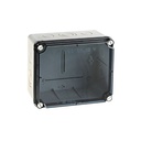 Aftakdoos 189x151x95 zonder ingangen + doorzicht. deksel