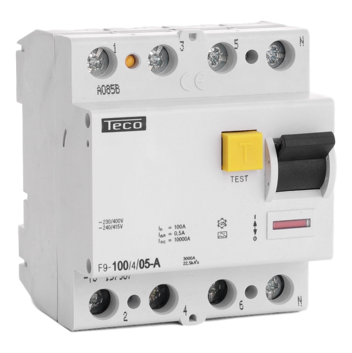 Differentialschalter Teco 4P 100A 500mA Type A