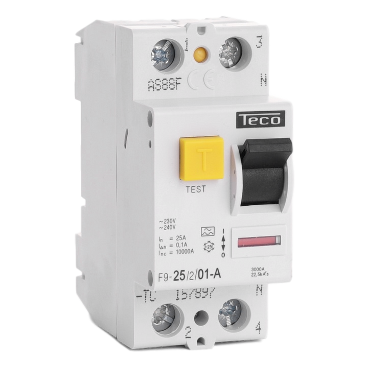 Inter. diff. Teco 2P 25A 100mA Type A