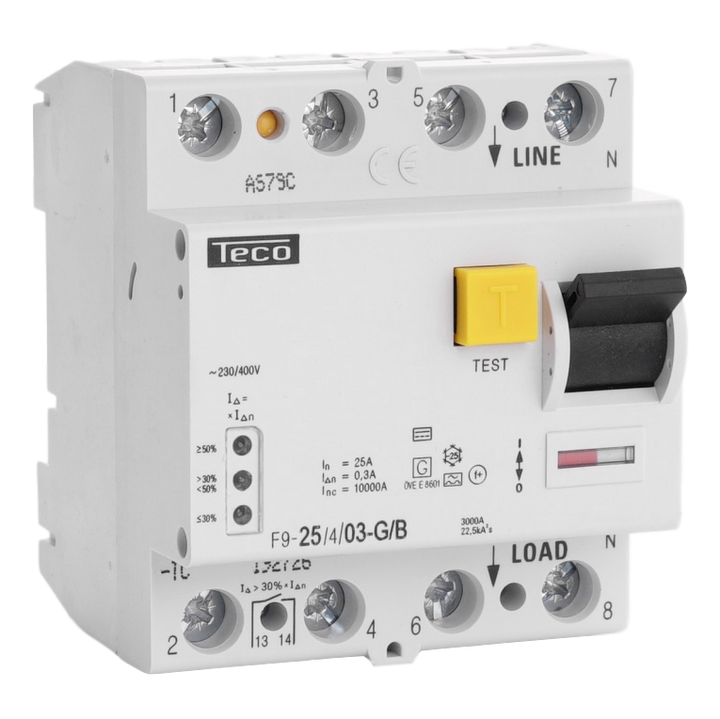 Residual current circuit breaker TC 4P 25A 300mA type B