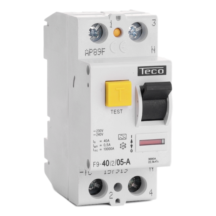 Diff. schak. Teco 2P 40A 500mA Type A