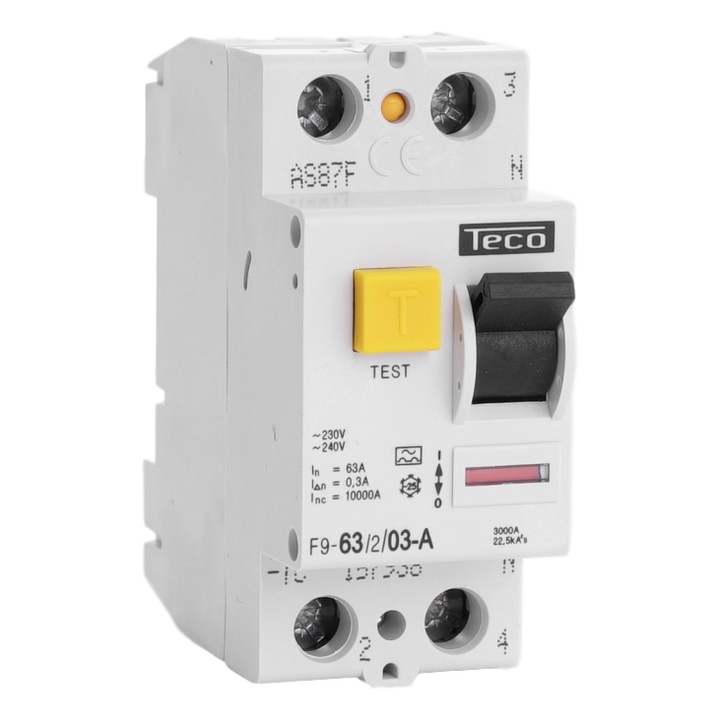 Differentialschalter Teco 2P 63A 300mA Type A