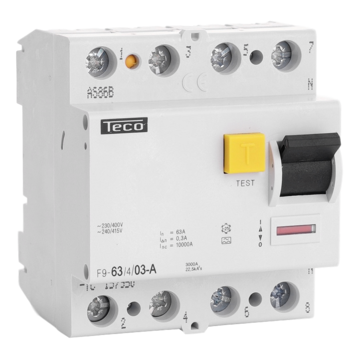 Residual current circuit breaker TC 4P 63A 300mA type A