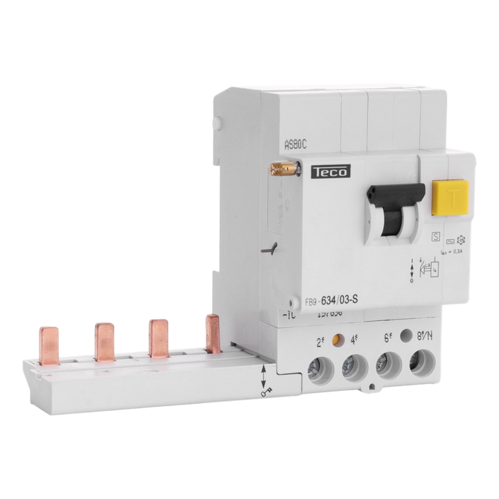Blockdifferenzialschalter Teco 4P 63A 300mA Type S-AC