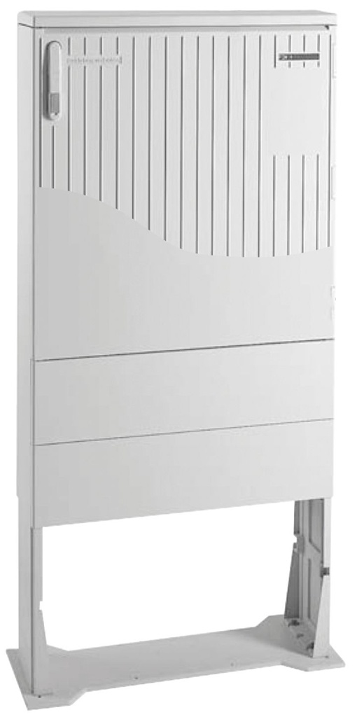 Armoire de trottoir DIN 1C 1600x750x225 porte rayée