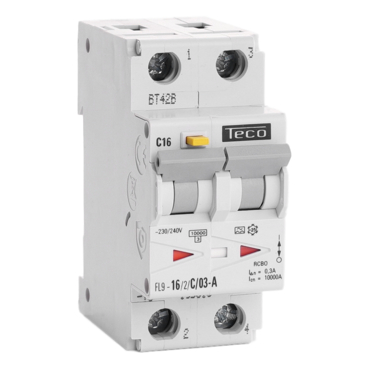 Diff. aut. Teco 2p 16A Courbe C Type A 300mA