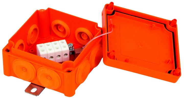Boîtier de dériv. synth. E90 orange, 4x6mm², 100x100mm