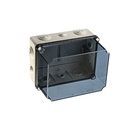 Aftakdoos 241x180x175 met ingangen + doorzicht. Deksel hoog