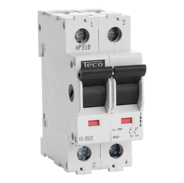 Interrupteur sectionneur Teco 2P 20A