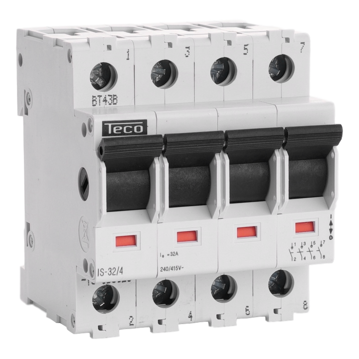 Interrupteur sectionneur Teco 4P 32A