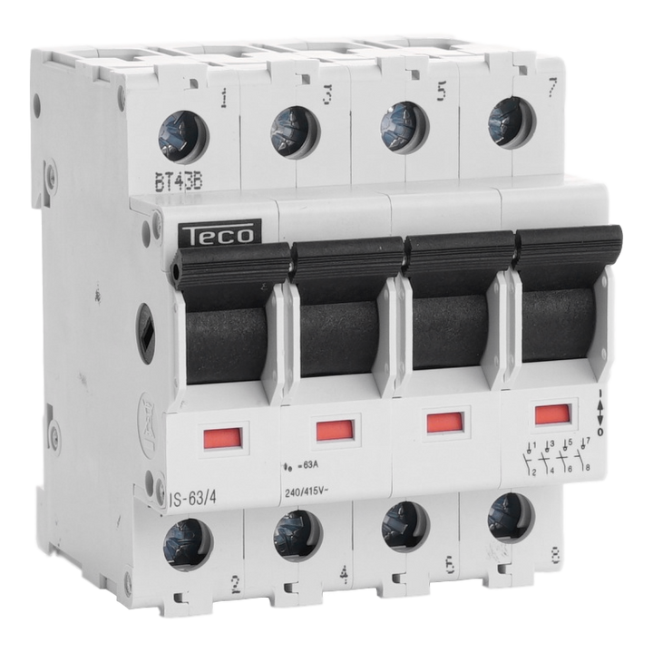 Interrupteur sectionneur Teco 4P 63A