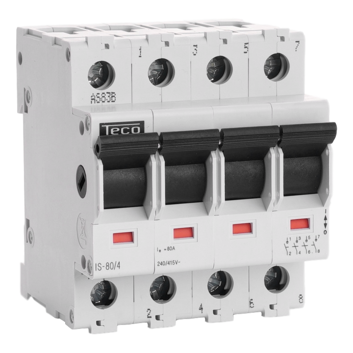 Interrupteur sectionneur Teco 4P 80A