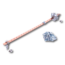 Kit barrette Terre 12x3x550mm, 28xM5+ vis et griffes