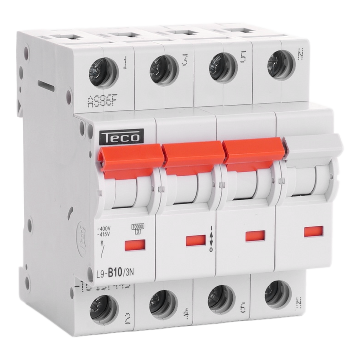 Sicherungsautomat Teco 3N 10A 10kA Kurve B