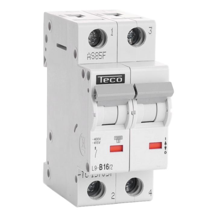 Automaat Teco 2P 16A 10kA Curve B