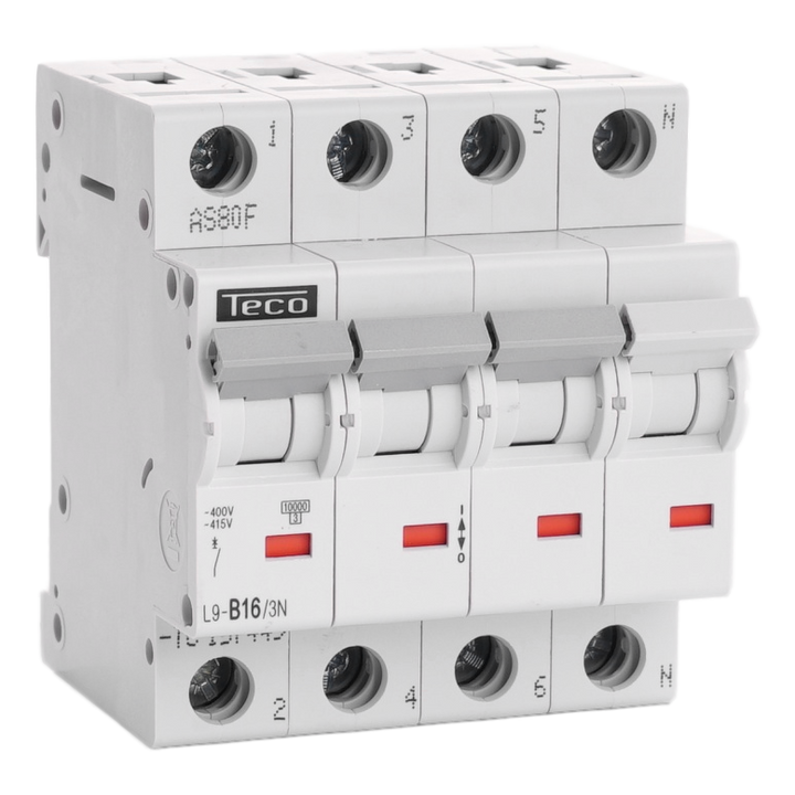 Automaat Teco 3N 16A 10kA Curve B