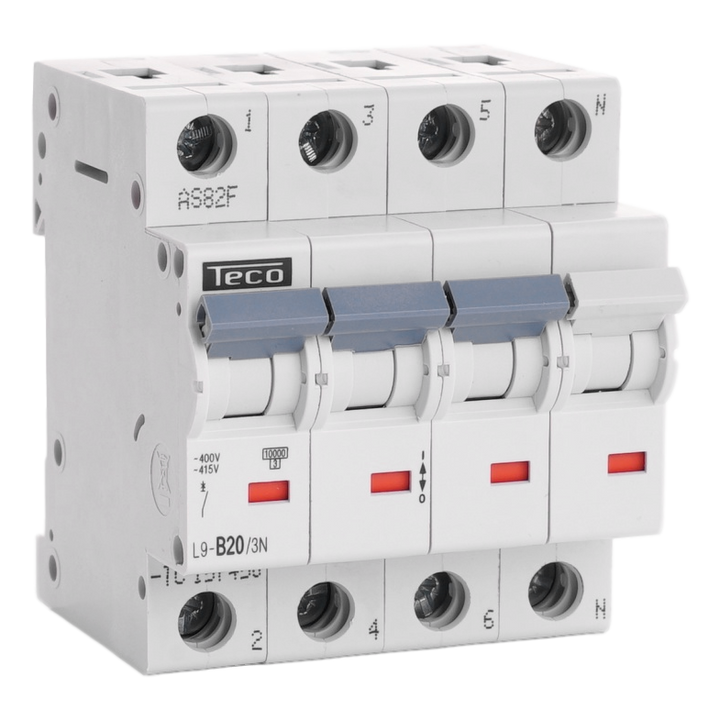MCB Teco 3N 20A 10kA Curve B