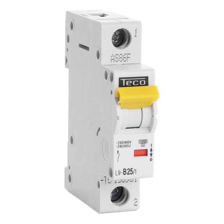 Sicherungsautomat Teco 1P 25A 10kA Kurve B