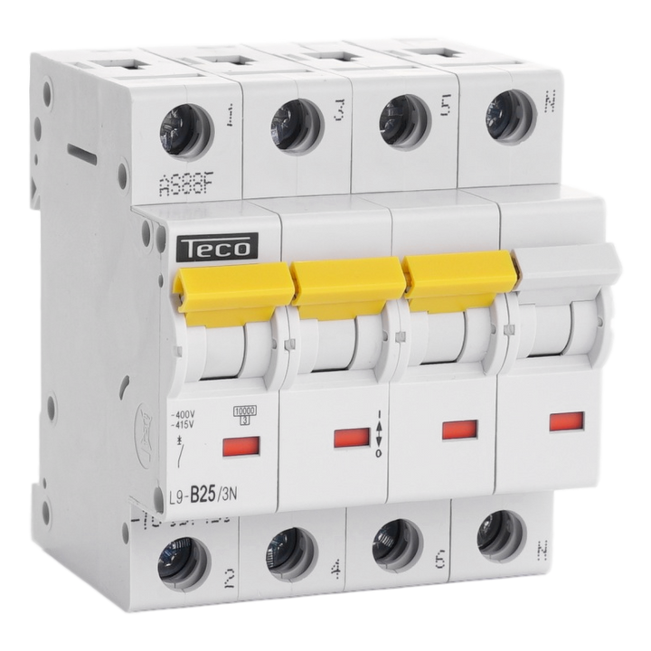 MCB Teco 3N 25A 10kA Curve B