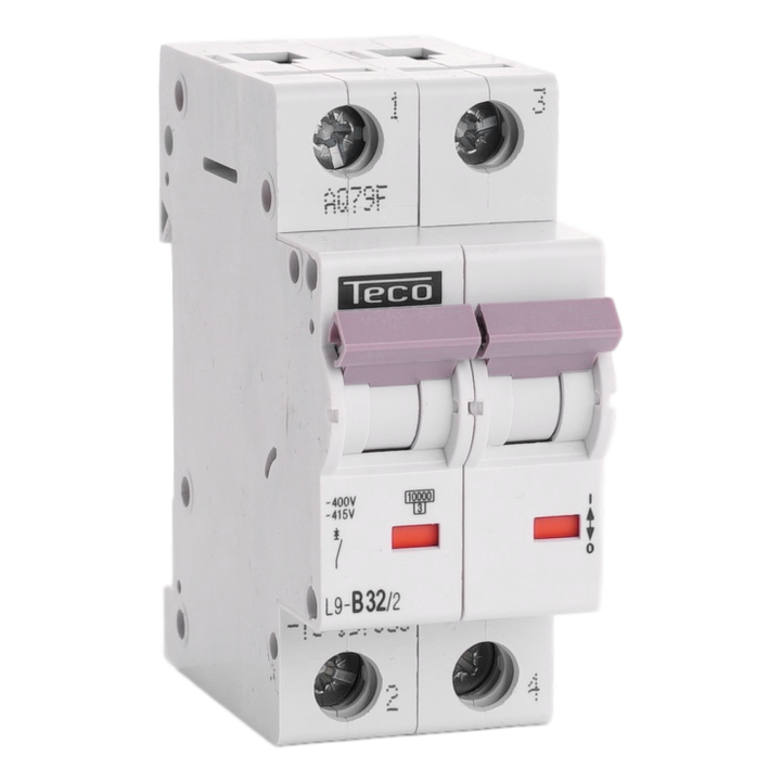 Disjoncteur Teco 2P 32A 10kA Courbe B