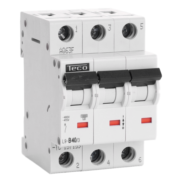 MCB TC 3P 40A 10kA Curve B