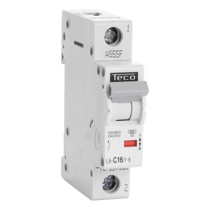 Sicherungsautomat Teco 1P 16A 6kA Kurve C