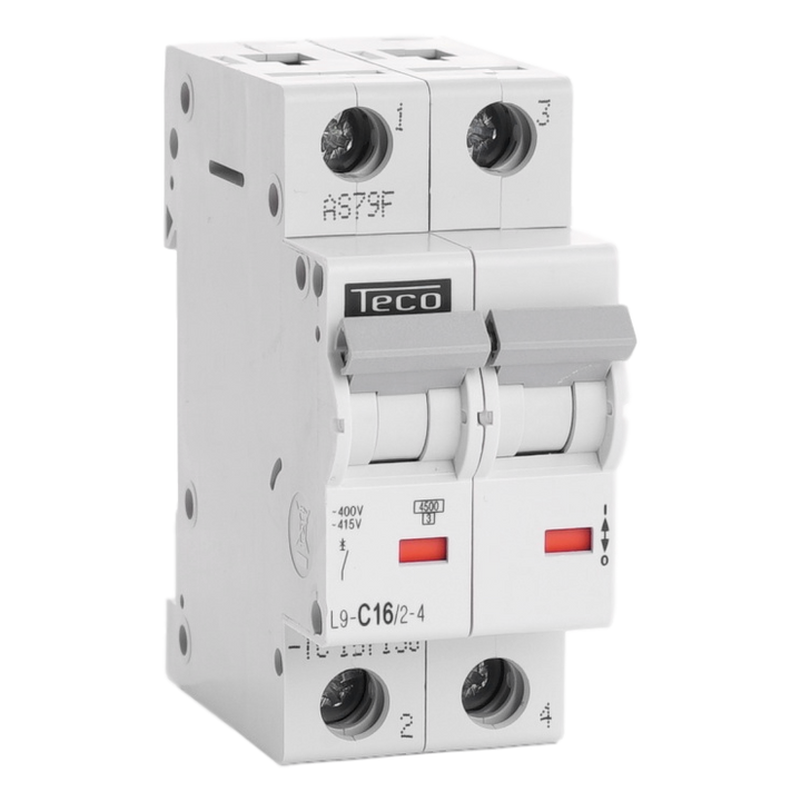 Automaat Teco 2P 16A 4,5kA Curve C