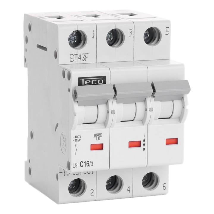 MCB TC 3P 16A 10kA Curve C