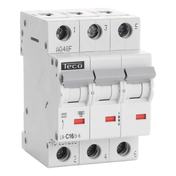 Sicherungsautomat Teco 3P 16A 6kA Kurve C
