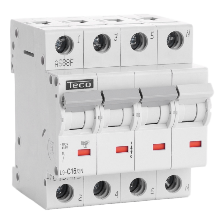 Sicherungsautomat Teco 3N 16A 10kA Kurve C