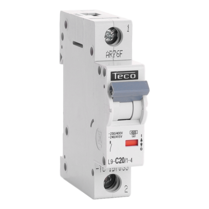 Sicherungsautomat Teco 1P 20A 4,5kA Kurve C