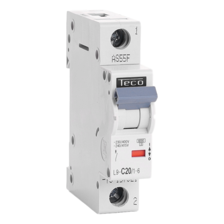 Sicherungsautomat Teco 1P 20A 6kA Kurve C