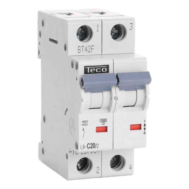 Sicherungsautomat Teco 2P 20A 10kA Kurve C