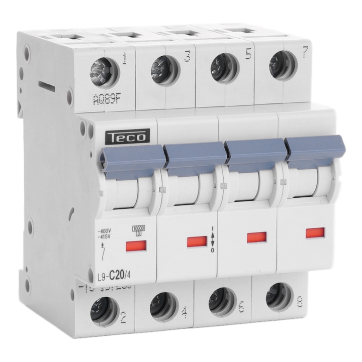 Sicherungsautomat Teco 4P 20A 10kA Kurve C