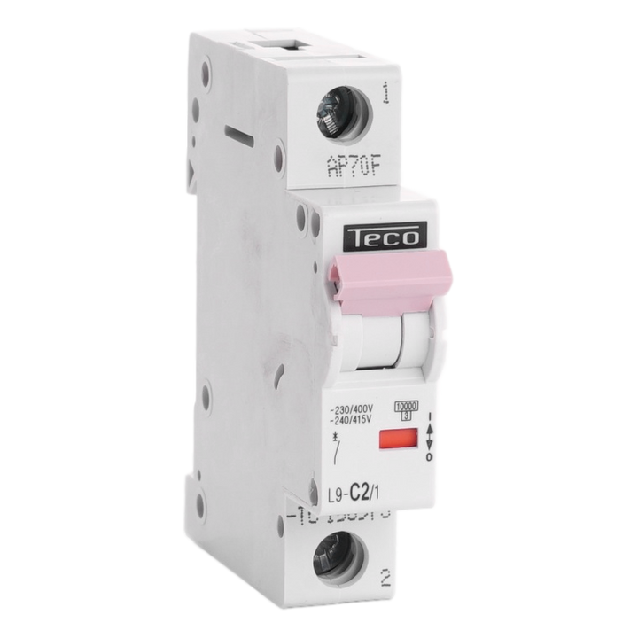 Sicherungsautomat Teco 1P 2A 10kA Kurve C