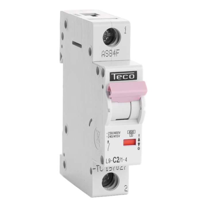 Sicherungsautomat Teco 1P 2A 4.5kA Kurve C