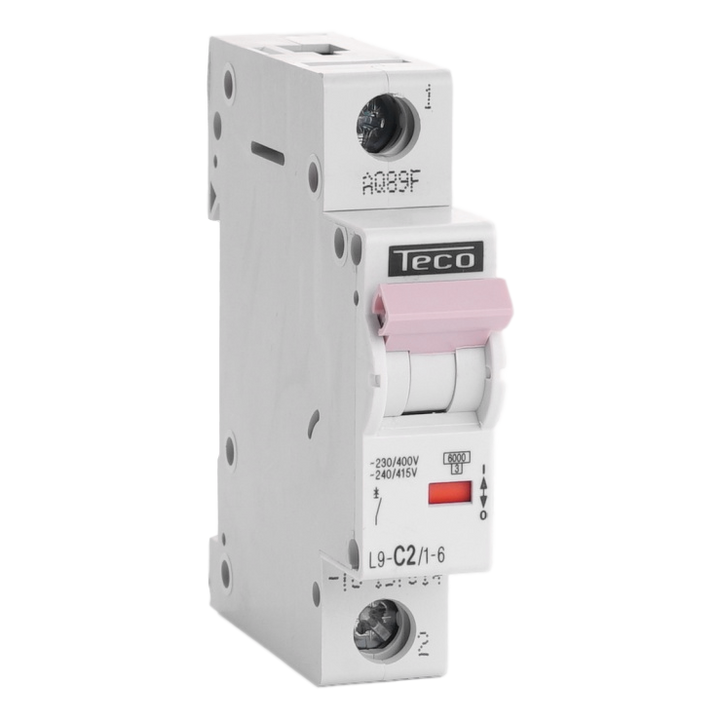 Disjoncteur Teco 1P 2A 6kA Courbe C