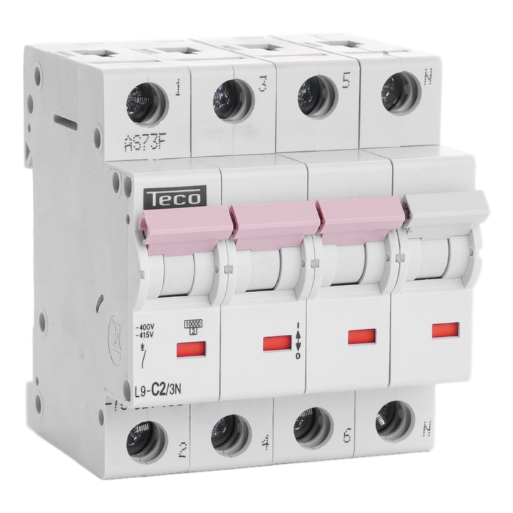 Disjoncteur Teco 3N 2A 10kA Courbe C