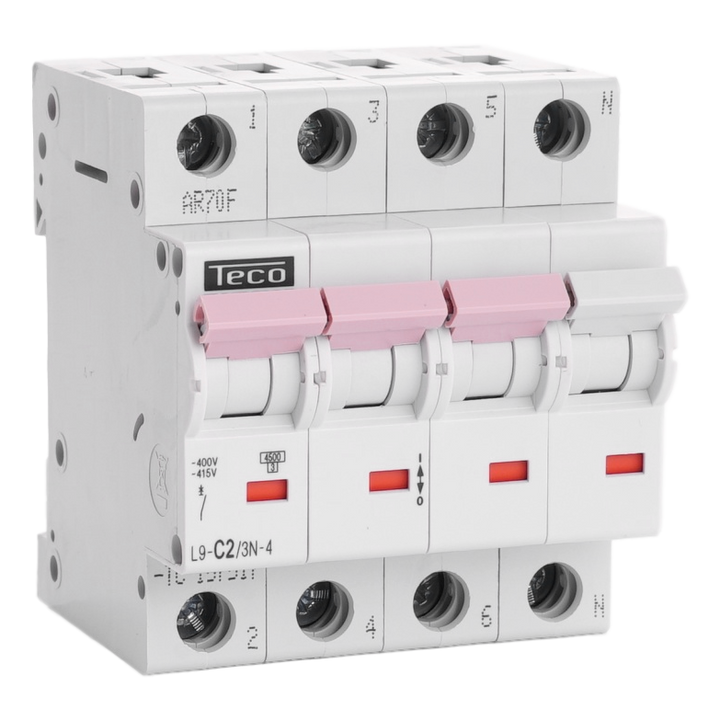 Automaat Teco 3N 2A 4,5kA Curve C